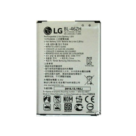 - Replacement LG BL-46ZH Li-ion Mobile Phone Battery - 2125mAh / 3.8v