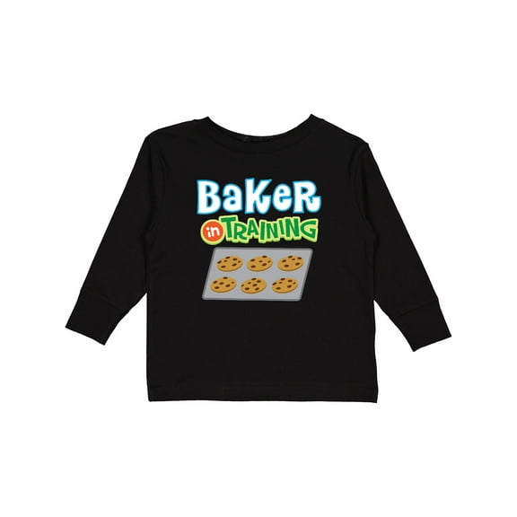 Inktastic Baker in Training Baking Boys or Girls Long Sleeve Toddler T-Shirt