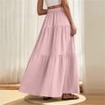 thumbnail image 4 of Faldas Elásticas de la Cintura para las Mujeres Color Sólido de la Longitud Del Tobillo de la Falda Maxi Casual Spring, Faldas Casuales para las Mujeres de Verano, 4 of 9