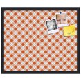 thumbnail image 2 of PinPix 24x20 Custom Cork Bulletin Board Argyle Burnt Orange Poster Board Has a Fabric Style Canvas Finish, Framed in Argyle Burnt Orange, by ArtToFrames (PinPix-634), 2 of 6
