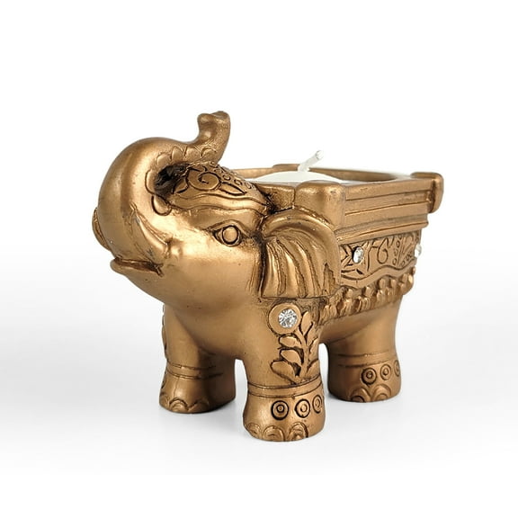 Gold Elephant Candle