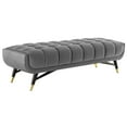 thumbnail image 1 of Modway Adept 60 Performance Velvet Bench in gray 60 Inches, 1 of 7