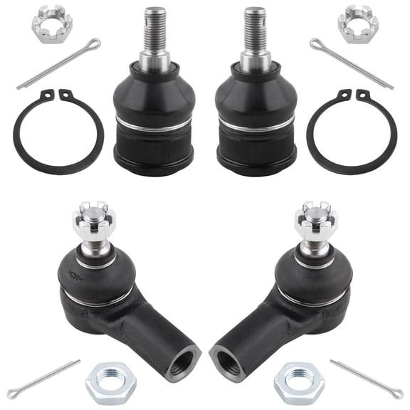 BOXI 4pc Front Ball Joints Tie Rods Fit for Acura EL 2001-2005 / for Honda Civic 2001-2005 Coupe/Sedan Only / K90332 ES3581