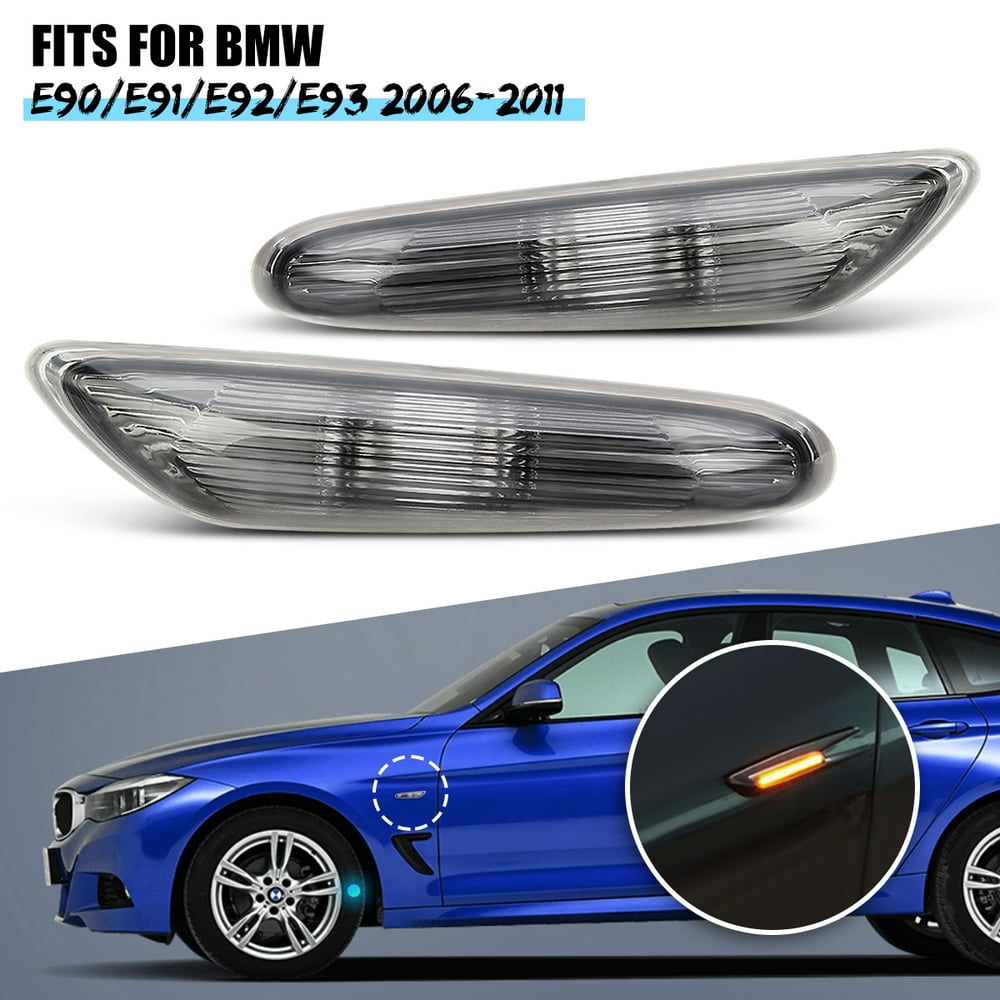 Pair Left&Right Turn Indicator Side Marker Lights For BMW E90/E91/E92