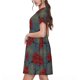 thumbnail image 2 of Fotbe Ladybug Vestido Largo de Moda para Mujer, Vestido Tipo Camiseta con Manga Corta y Estilo Casual a Rayas y Bloques de Color, 2 of 6
