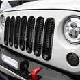 thumbnail image 1 of Rejilla de parachoques Bling Bling negro 7 piezas para Jeep Wrangler JK 2007-2017, 1 of 8