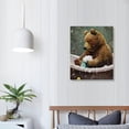 thumbnail image 4 of JRXY Bear Bath  Tin Retro Sign Poster, Bear  Poster, Funny Bathroom Wall Art, Bathroom Hanging Decor,Home Decor,Funny Toilet  Sign Bathroom Wall Art Home Decor  16x20 in, 4 of 5