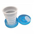 thumbnail image 2 of Travel Size Collapsible Drinking Cup and Built in Pill Box Case - Blue (3-Pack), 2 of 4