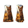 thumbnail image 7 of Naloa Vintage Cute Corgi Sunflower Print Women's Summer Spring Casual Beach Sundress,Vacation Sleeveless Tank Crewneck Loose Dresses, 7 of 7