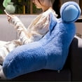 thumbnail image 6 of ACMDL  1PC Faux Fur Bed Rest Pillow With Arms (including Pillow Core)  Reading Pillows Waist Protection  Large Backrest  Bed Cushion  Living Room Sofa  Pillow  Reading Bedroom  Home Decor, 6 of 7