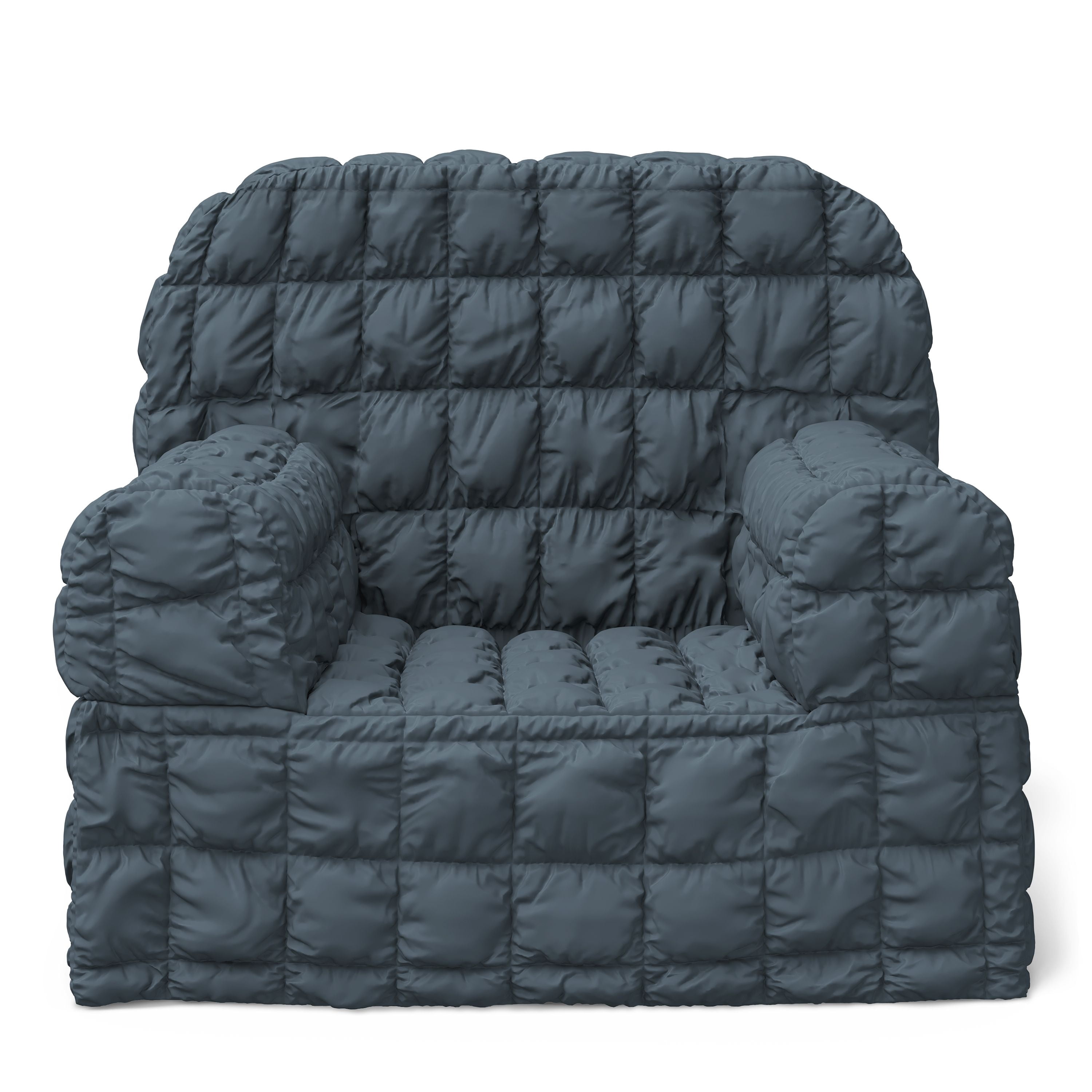 Mainstays Kids Compressed Puffy Chair, Blue