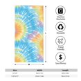 thumbnail image 2 of Polyester Long Towel Multi-Size Water Absorption Good Bright Fluffy Soft For Bathroom Swimming Pool Beach Outdoor Travel Turquoise Tie Dye Background Rainbow Colors_3, 2 of 8