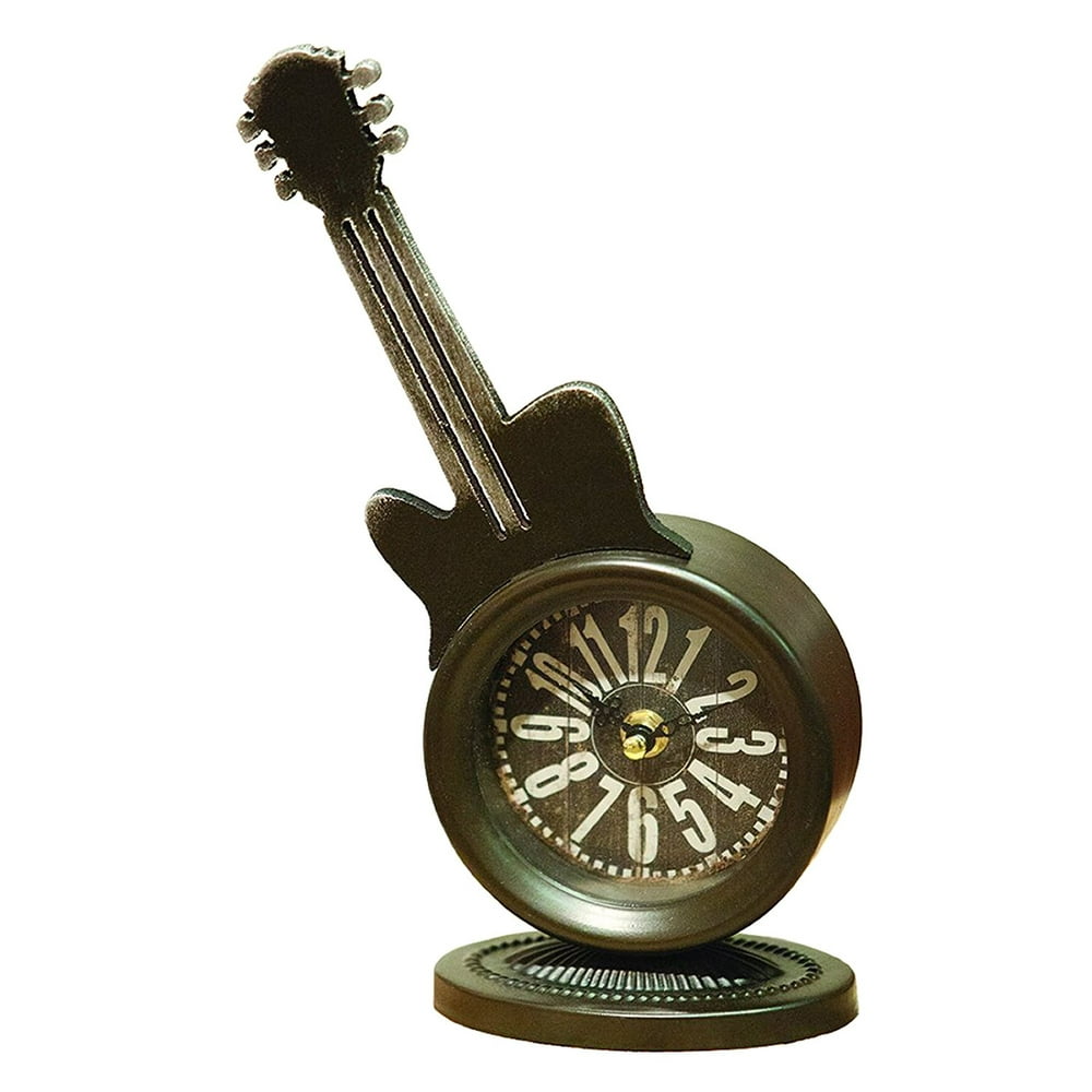 Guitar Table Clock, Guitar, banjo shaped clock By Manual Wood Workers