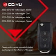 thumbnail image 4 of CCIYU X 1 Flip Key Fob with Key Blade 4 buttons Replacement for 02 03 04 05 06 07 08 09 10 for Volkswagen for Golf for Jetta for Passat for Beetle Series with FCC HLO1J0959753AM, 4 of 7