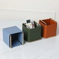 thumbnail image 4 of Leather Pen Holder, Pencil Cup & Organizer for Essential Desktop Supplies, Handcrafted - brown, 4 of 5