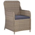 thumbnail image 5 of vidaXL 5 Piece Garden Dining Set Brown, 5 of 5