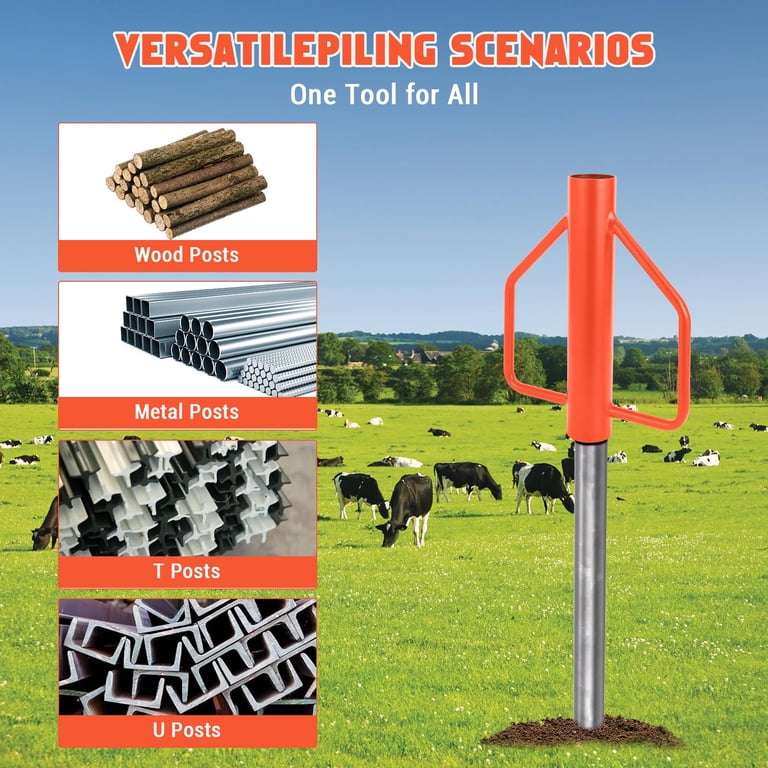 JAOTREL 7 lbs T Post Driver with Handles Heavy Duty Fence Post Driver Post Pounder for T-Posts?U
