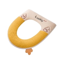 YIMWNYI Zipper Toilet Seat Cover, Soft Embroidered Polyester, Waterproof & Washable, Easy Installation, Hygienic Design, Universal Toilet Protector for Bathroom Decor