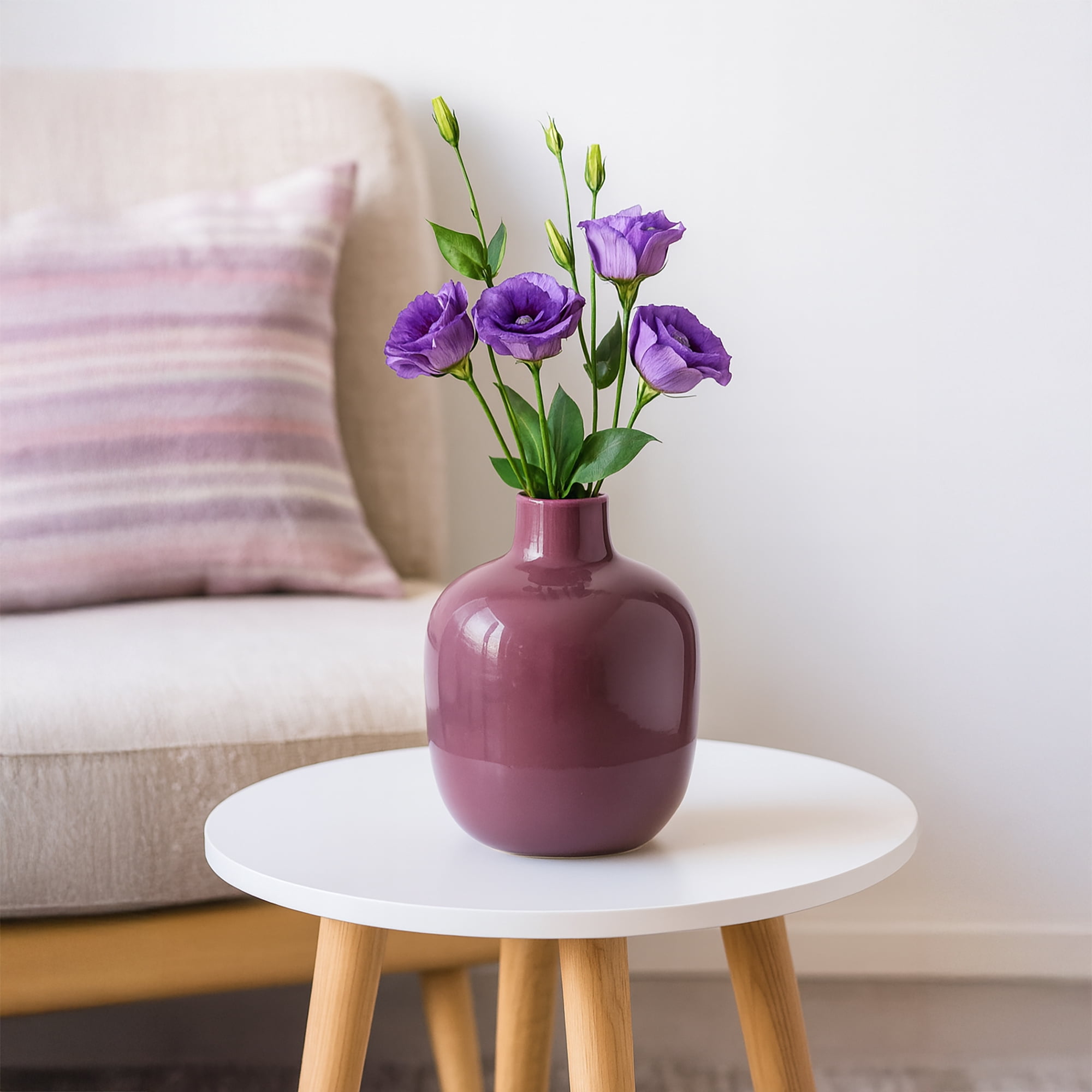 Mainstays 8" Glossy Purple Vase