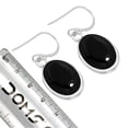 thumbnail image 3 of 925 Sterling Silver Women Jewelry Natural Black Onyx Earring, 3 of 4