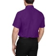 thumbnail image 2 of J. METHOD Men's Classic Regular Fit Button Down Short Sleeve Solid Color Dress Shirts S-5XL, 2 of 5