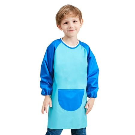 

Julam Children Painting Apron with Pocket Large Art Craft Cloth Coat