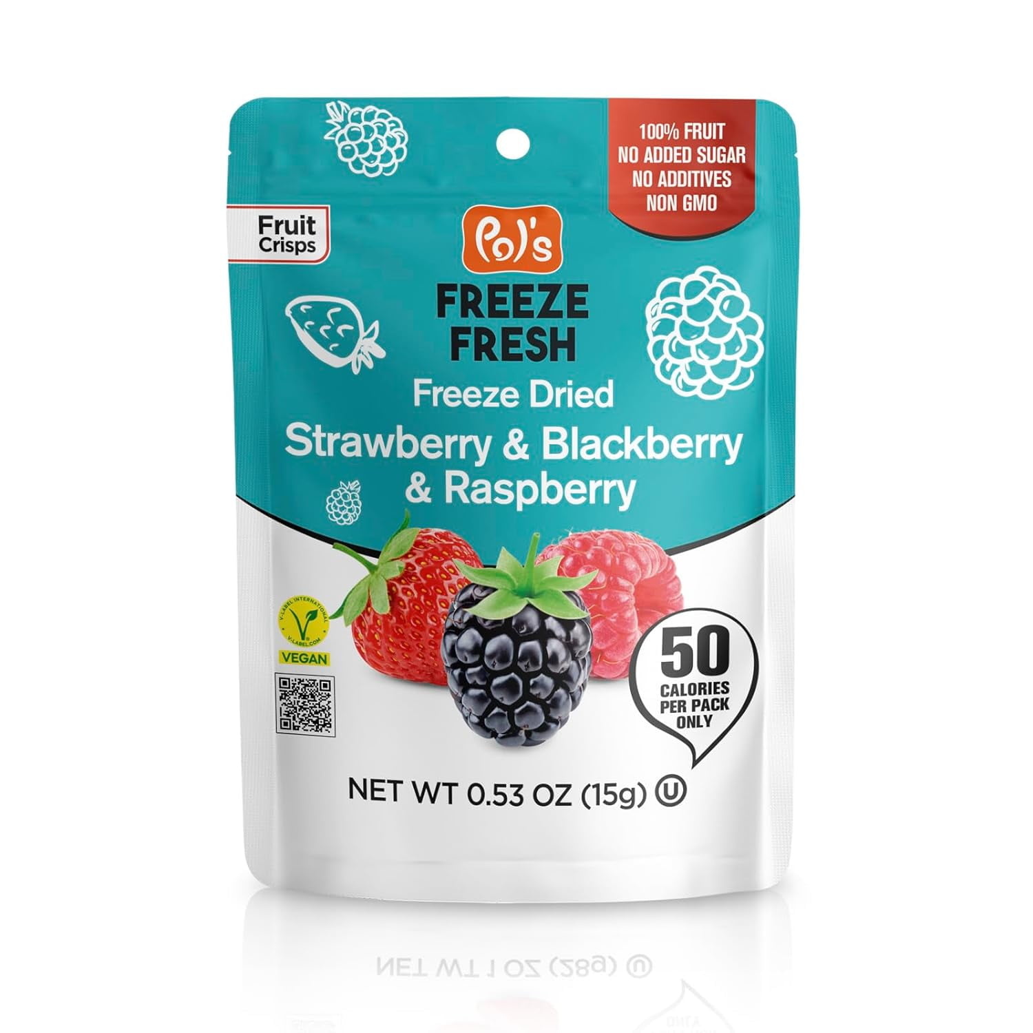 Pol’s Freeze Fresh Premium Freeze Dried Strawberries,Apple,Banana,Raspberries,Blackberries|Non-GMO,Kosher,Vegan,Gluten-Free,No Additives,No Added Sugar| 6x Apple,4x Strawberry-Banana,2x Berry Mix
