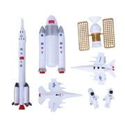 HEVIRGO 7Pcs/Set Space Model Fine Workmanship Decoration ABS Space Shuttle Exploration Toys for Children Space Models