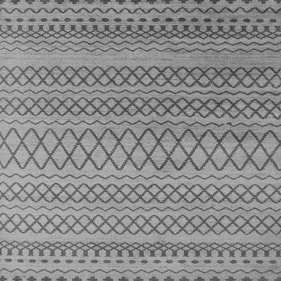 Ahgly Company Indoor Square Oriental Gray Industrial Area Rugs, 4' Square