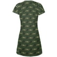 thumbnail image 2 of Grizzly Bear Adirondack Pattern Green Juniors V-Neck Beach Cover-Up Dress, 2 of 2