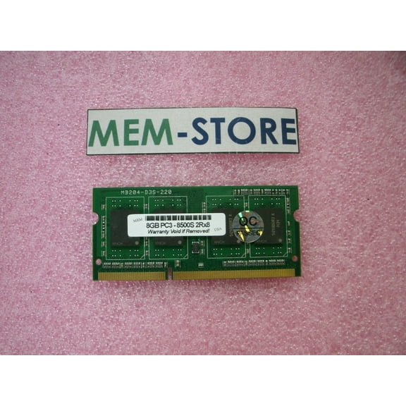 8GB PC3-8500 DDR3 1066Mhz SODIMM Memory MacBook Mid 2010, MacBook 7,1 2.4GHz (3rd Party)