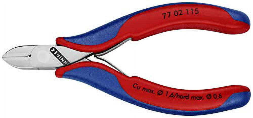 Knipex Diagonal Cutting Plier,4-1/2" L 77 02 115