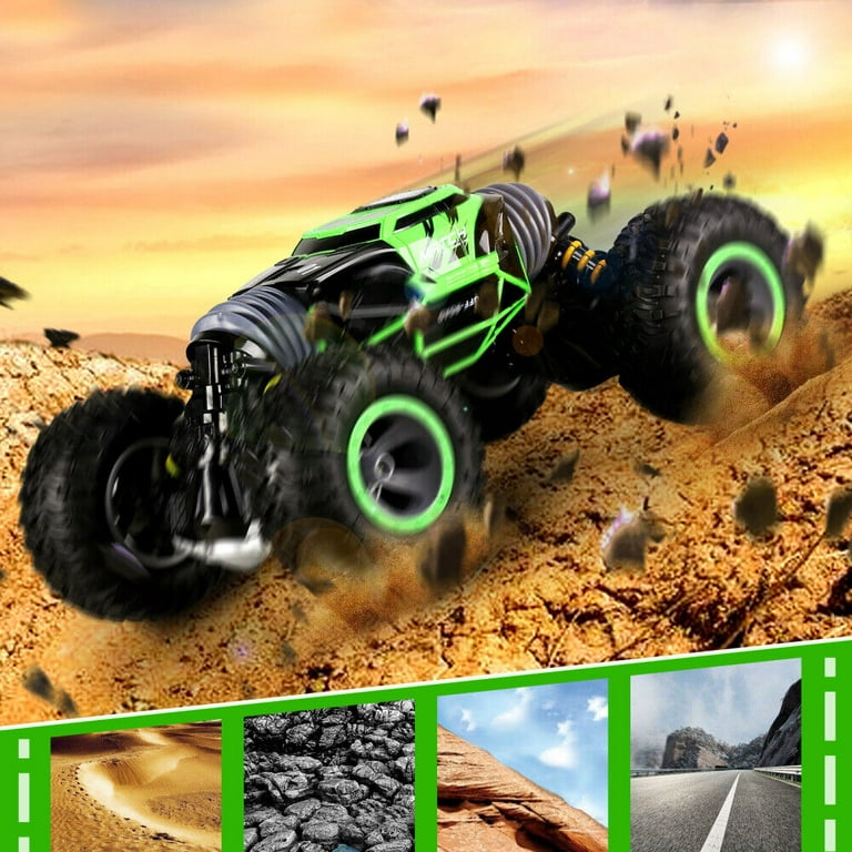 Cheerwing 1:18 Rock Crawler 2.4Ghz Remote Control Car 4WD Off Road RC  Monster Truck 2 Battery (Blue)