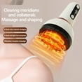 thumbnail image 4 of Brosse de Massage Électrique avec 21 Têtes de Rouleau pour Soulagement des Tissus Profonds, Ventouses et Raclage Multi-Fréquences, Compresse Chaude à Température Constante 40-50°C, Outil Portable de Soulagement de la Douleur, 4 of 5