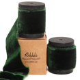 thumbnail image 1 of Cinta de terciopelo Ribbli de 3 metros, color verde bosque, 3,8 cm de ancho, 1 of 5