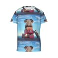 thumbnail image 4 of Wukai Elephant Sits Youth Unisex Short Sleeve T-Shirt for Boys, Girls, Teens, and Kids-Small, 4 of 7
