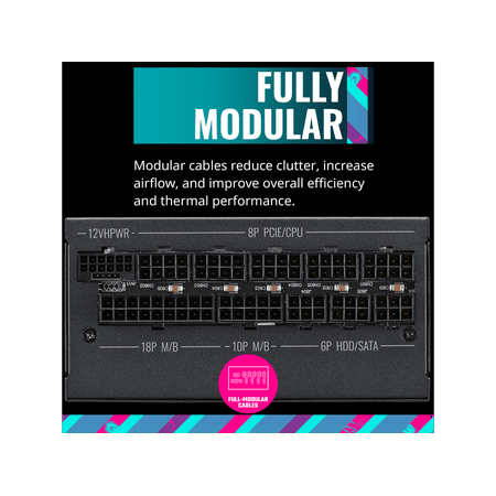 Cooler Master - V SFX Platinum 750 W ATX 3.0 Modular Power Supply - Black