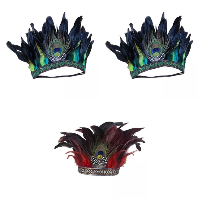 3 de Plumas de Diadema Adultos Accesorios para Sunnimix Cintas para el pelo