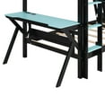 thumbnail image 7 of Mirightone Twin over Twin Bunk Bed with Two Gaming Desks, Gaming Bunk Frame with Pegboard, Twin Bunk Bed for Gamer Adult, Cloud Blue, 7 of 7