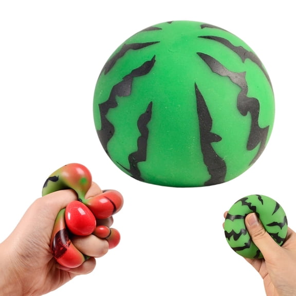 squishy watermelon,Watermelon Squish Toys, Slow Rebound Stress Balls, Color Changing Squeeze Balls, Green and Black, color changing squishy, Sensory Stress Relief Toys, Fun Fruit Toys