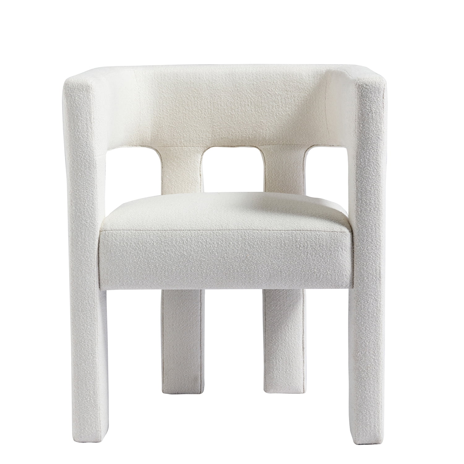 Kadyn Upholstered Accent Chair, Fabric Single Sofa Chairs for Living Room, Linen Armchair for Dining Room, Beige