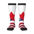 thumbnail image 2 of Picia Women Crew Soft Moisture-wicking Socks USA Canada Flag Pattern Design Cotton Socks, One Size fit All, 2 of 9