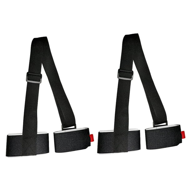 Sonducket Portador de hombro de esquí ajustable, 2 pack/lote, con EVA Premium para correa de transporte de esquí de amplia aplicación Deportes de nieve Negro