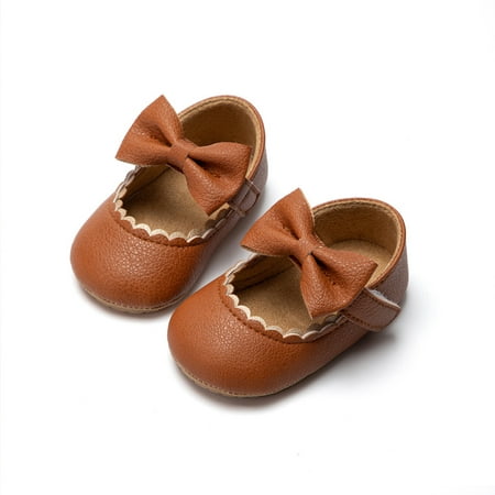 

TINYSOME Baby Girls First Walking Shoe Infant Pram Shoes Princess Crib Shoes with Bowknot