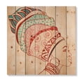 thumbnail image 3 of Designart 'African American Woman Portrait with Turban II' Modern Print on Natural Pine Wood, 3 of 5