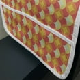 thumbnail image 3 of Colorful Microwave Oven Cover, Abstract Illustration Recurring Circles and Stars in Geometric Design, Water Resistant Organizer with Pockets Kitchen, 36" x 12", Pale Yellow and Orange, by Ambesonne, 3 of 4