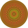 thumbnail image 1 of Ahgly Company Machine Washable Indoor Round Transitional Caramel Brown Area Rugs, 3' Round, 1 of 7