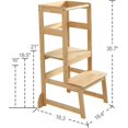 thumbnail image 3 of Kitchen Step Stool for Toddlers,Wiifo Adjustable Height Kids Learning Stool, Toddler Standing Tower(Natural), 3 of 8