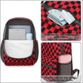thumbnail image 4 of Red and Black Checkered Pattern 17" School Backpacks for Teens,Waterproof Oxford Fabric,S-Shape Padded Straps for School,Travel,Hiking,Camping, 4 of 6