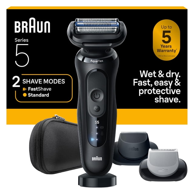 Maquinilla de afeitar eléctrica Braun Series 5 S5 5155cs para hombre con afeitadora